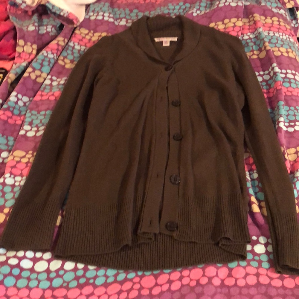 Grey button cardigan sweater size medium